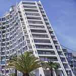 herald, la grande motte, building, balconies, architecture